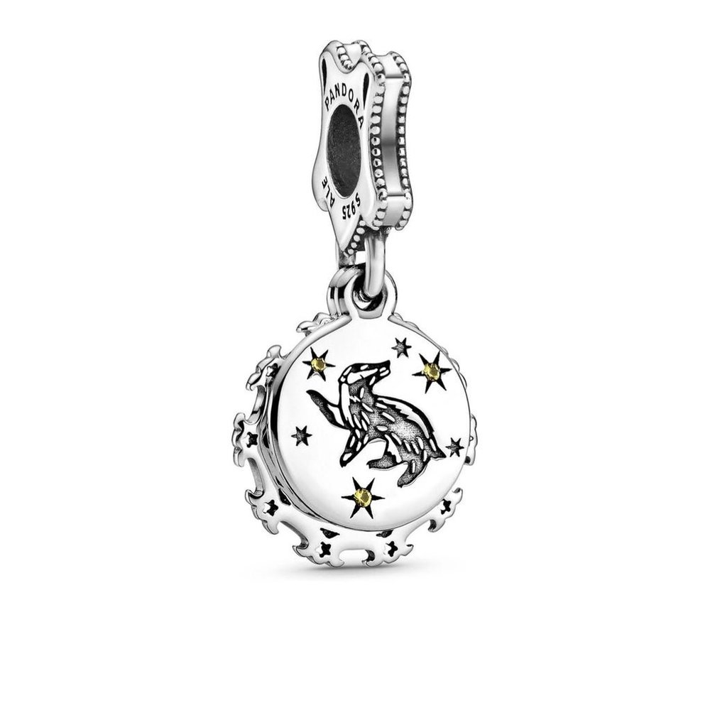 PANDORA Harry Potter Hufflepuff House Crest Pendant Charm